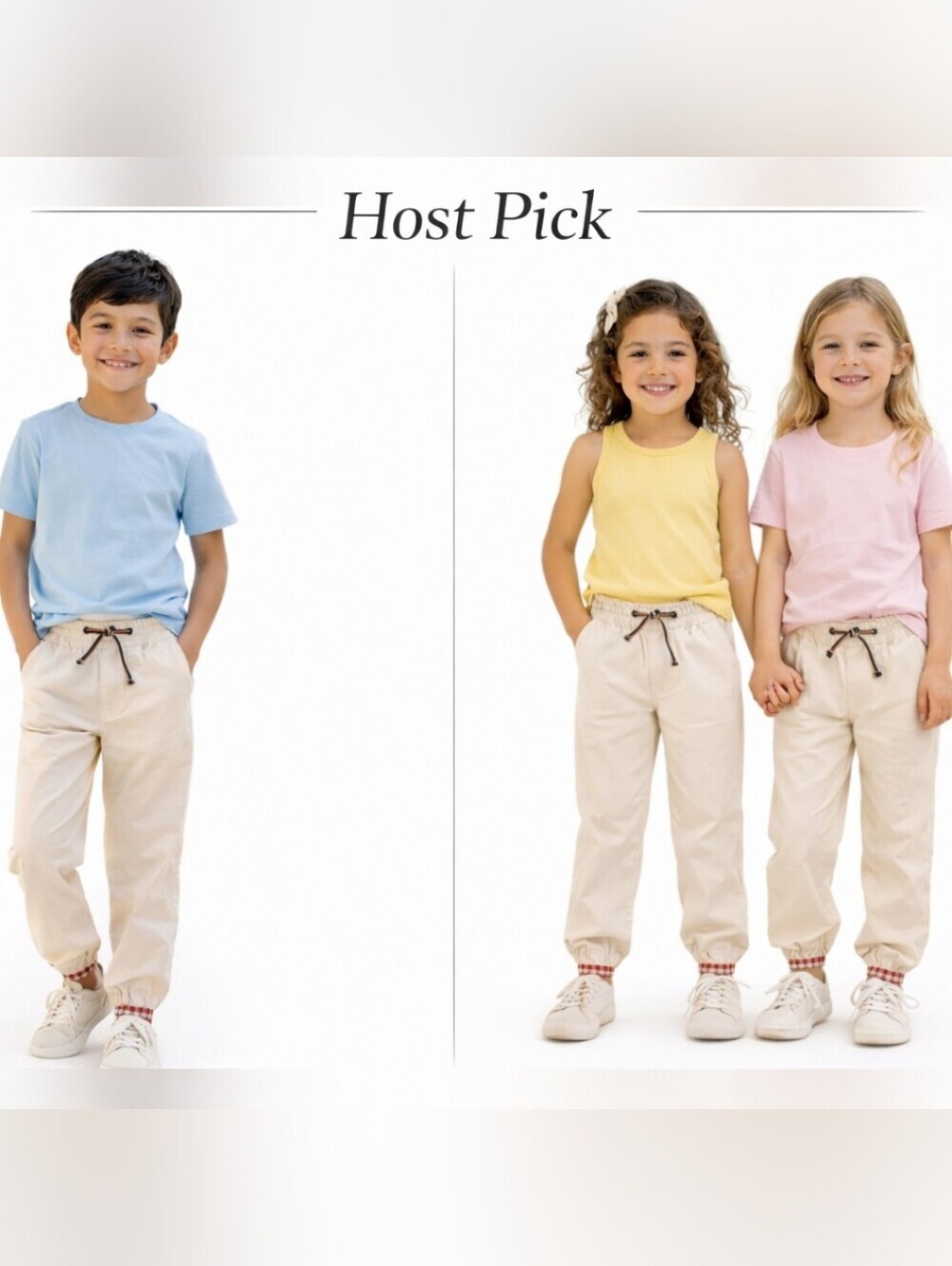 The Sunday Collective Kids Cream Jogger Pants – Size 8Y – NWT